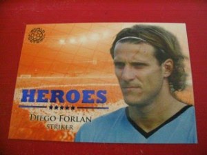Futera Heroes Cards Autograph Memorable Memorabilia Diego Forlan Uruguay Manchester United Rio Ferdinand Javier Mascherano Argentina England